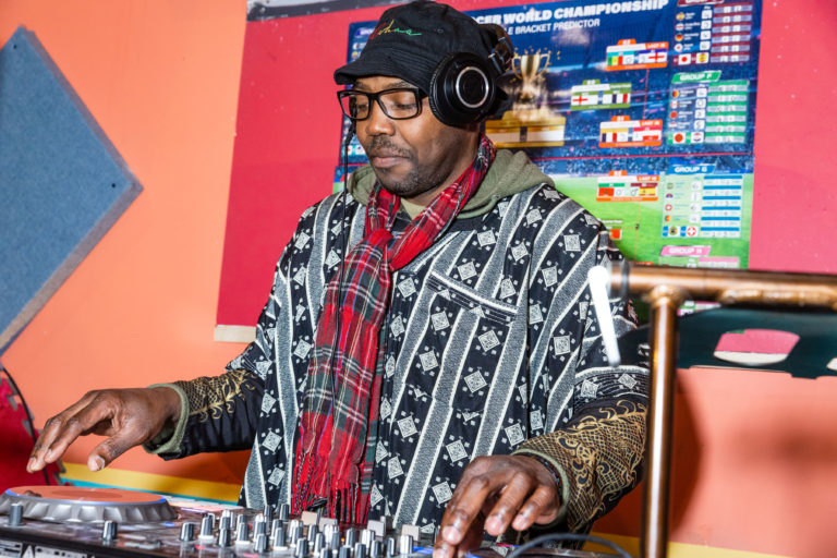 SAN FRANCISCO, CA - March 30 - DJ attends Teach With Africa 15th Anniversary Celebrations on March 30th 2023 at Bissap Baobab SF @ 2243 Mission St, SF, CA 94110 US in San Francisco, CA (Photo - Ando Caulfield for Drew Altizer Photography)
