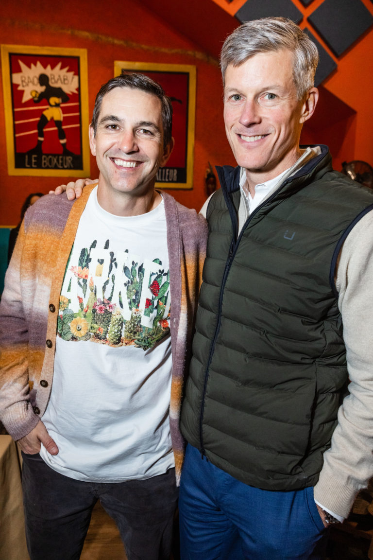 SAN FRANCISCO, CA - March 30 - Jackson Gates and Travis Pearson attend Teach With Africa 15th Anniversary Celebrations on March 30th 2023 at Bissap Baobab SF @ 2243 Mission St, SF, CA 94110 US in San Francisco, CA (Photo - Ando Caulfield for Drew Altizer Photography)