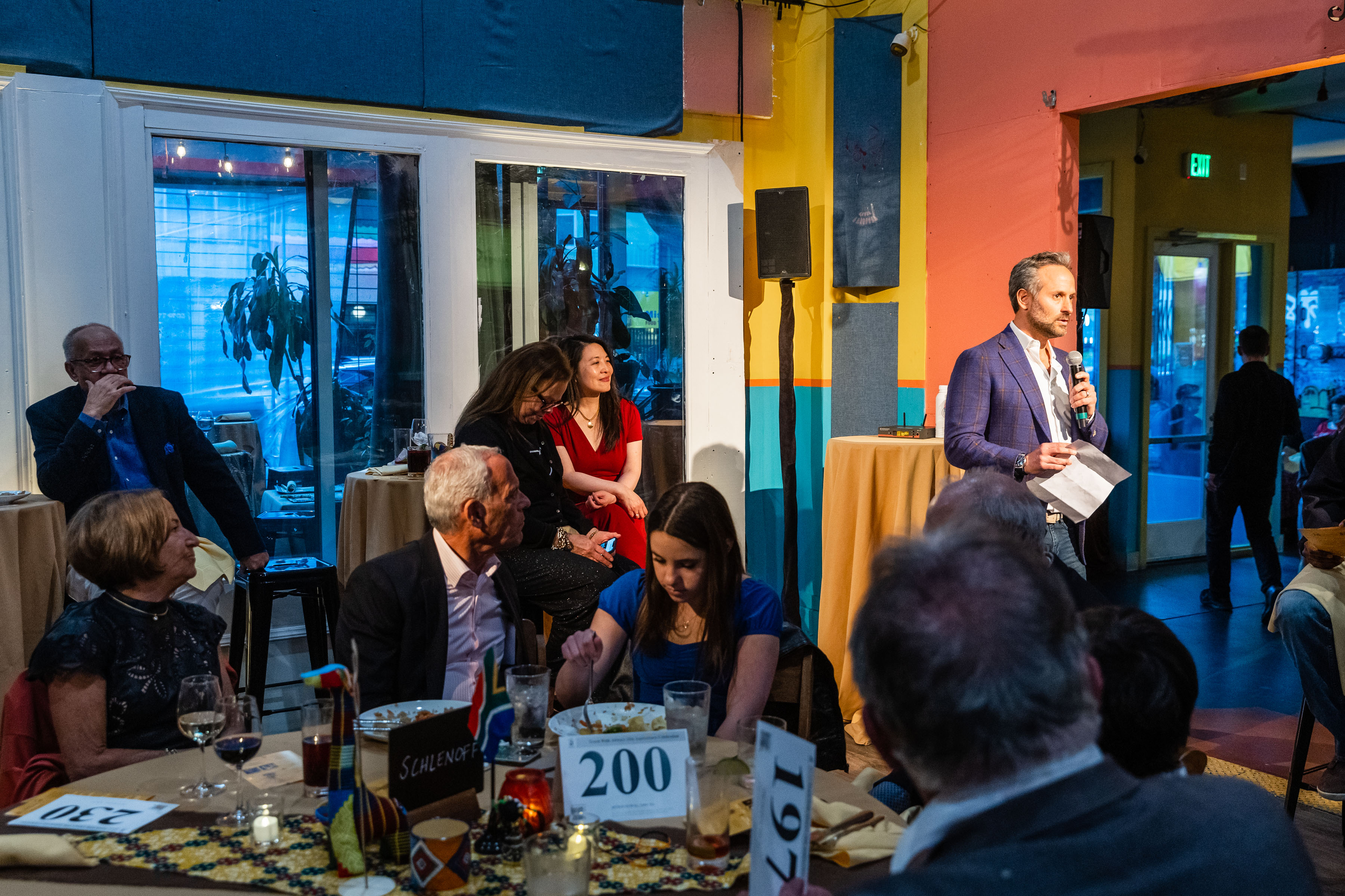 SAN FRANCISCO, CA - March 30 - Andrew Kowal attends Teach With Africa 15th Anniversary Celebrations on March 30th 2023 at Bissap Baobab SF @ 2243 Mission St, SF, CA 94110 US in San Francisco, CA (Photo - Ando Caulfield for Drew Altizer Photography)