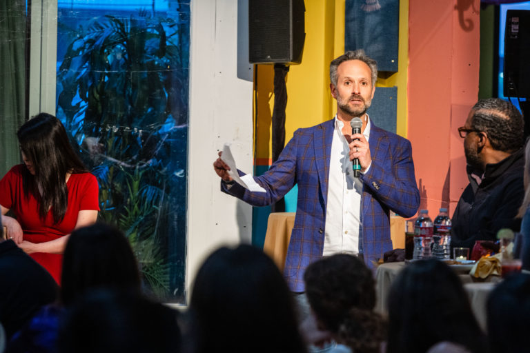 SAN FRANCISCO, CA - March 30 - Andrew Kowal attends Teach With Africa 15th Anniversary Celebrations on March 30th 2023 at Bissap Baobab SF @ 2243 Mission St, SF, CA 94110 US in San Francisco, CA (Photo - Ando Caulfield for Drew Altizer Photography)