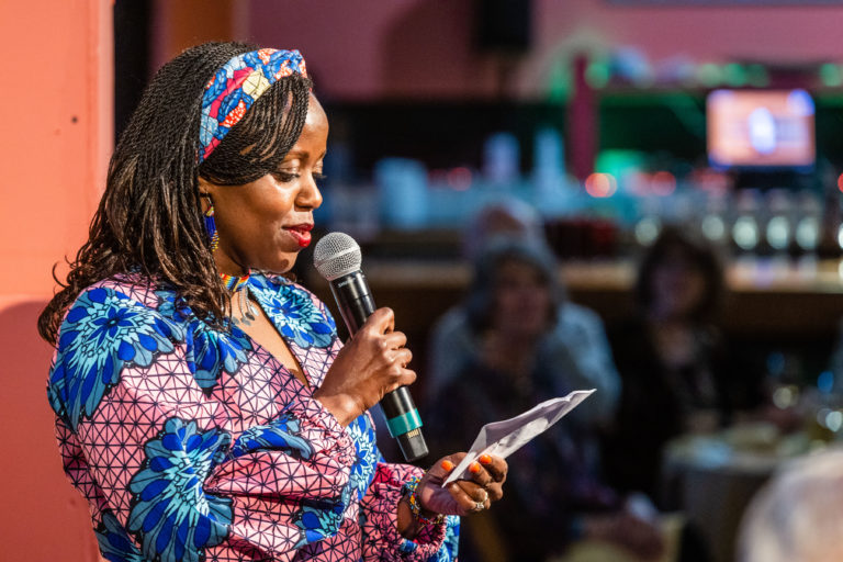 SAN FRANCISCO, CA - March 30 - Flora Mugambi-Mutunga attends Teach With Africa 15th Anniversary Celebrations on March 30th 2023 at Bissap Baobab SF @ 2243 Mission St, SF, CA 94110 US in San Francisco, CA (Photo - Ando Caulfield for Drew Altizer Photography)