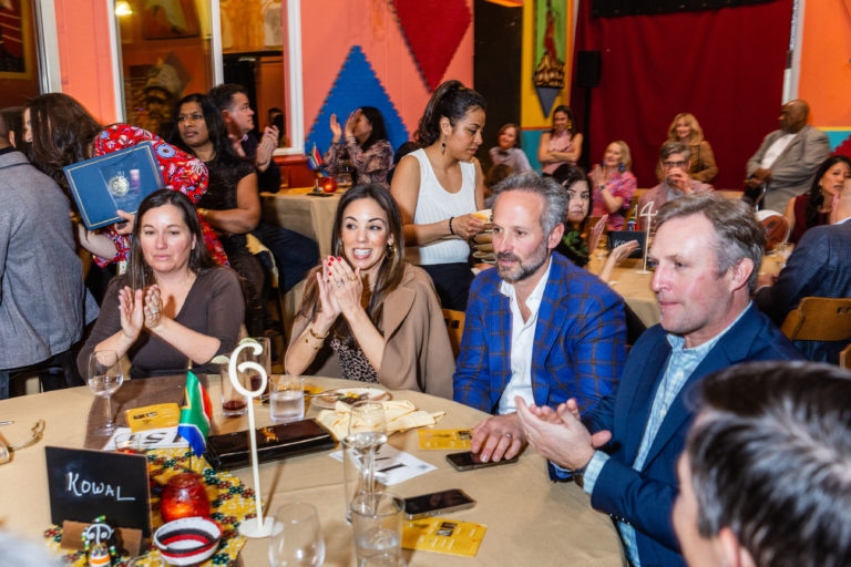 SAN FRANCISCO, CA - March 30 - Bianca Gates and Andrew Kowal attend Teach With Africa 15th Anniversary Celebrations on March 30th 2023 at Bissap Baobab SF @ 2243 Mission St, SF, CA 94110 US in San Francisco, CA (Photo - Ando Caulfield for Drew Altizer Photography)